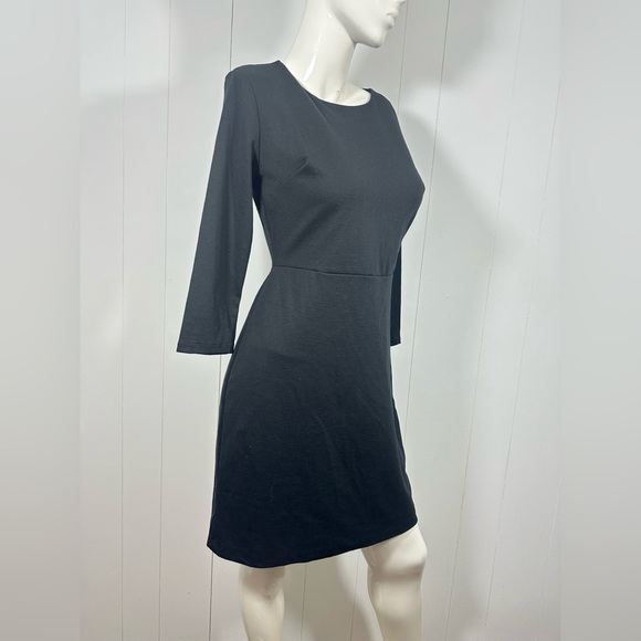 NWT Old Navy Womens Sun Dress Sz M Black Long Sleeve Round Neck Mini - Picture 2 of 9